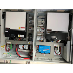 Silent Power Solar Off-Grid Control Cabinet 22kW 4x MPPT Chargers 24kW Voltacon