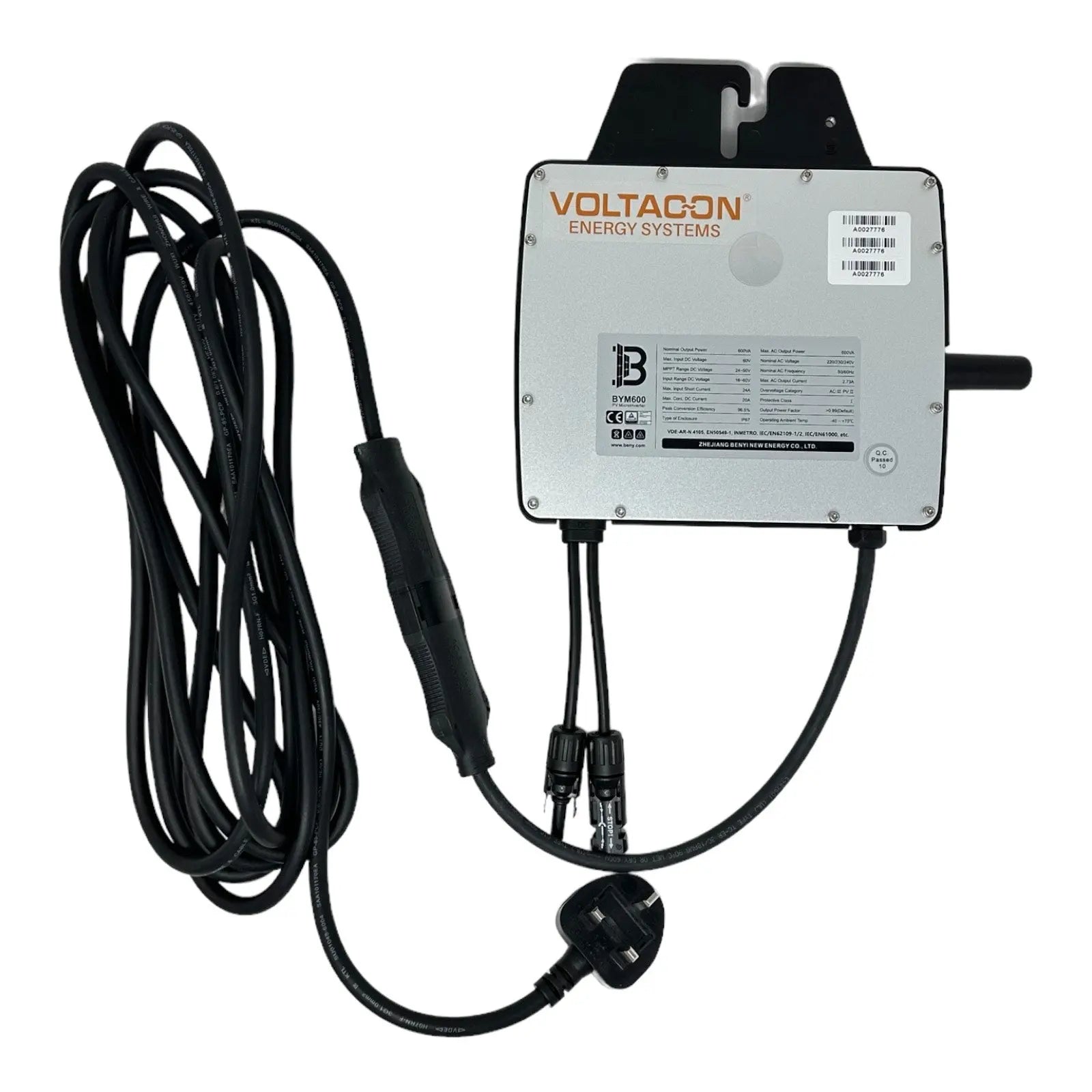 5 Meter Extension Cable for Micro Inverters With UK 3 Pin Plug or EU Voltacon