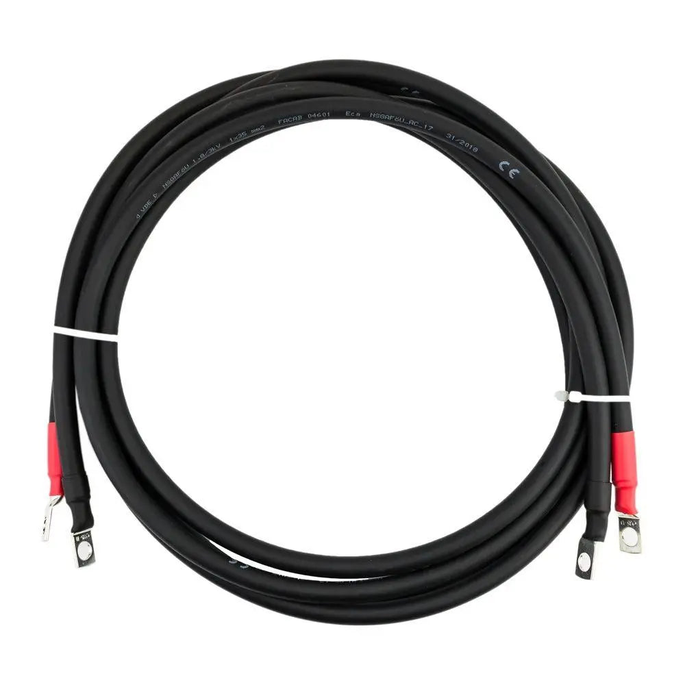 50mm² Helukabel Nsgaföu 1.8/3kV Black. Pair of Battery Cables. 0.5 to 5 Meters. Crimped - VoltaconSolar
