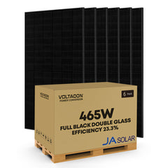 JA Solar Panel 6-Pack 465W N-Type Monocrystalline Double Glass