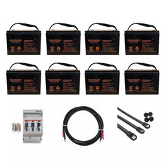 8x GEL Heavy Duty 6V 200Ah Battery Solar Wind Off-Grid Storage 48V/24V Inverter Voltacon