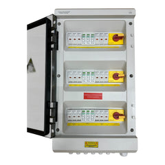 Solar PV Combiner Box 9 Ways In 3 Ways Out Surge Protection Fuses DC Isolator