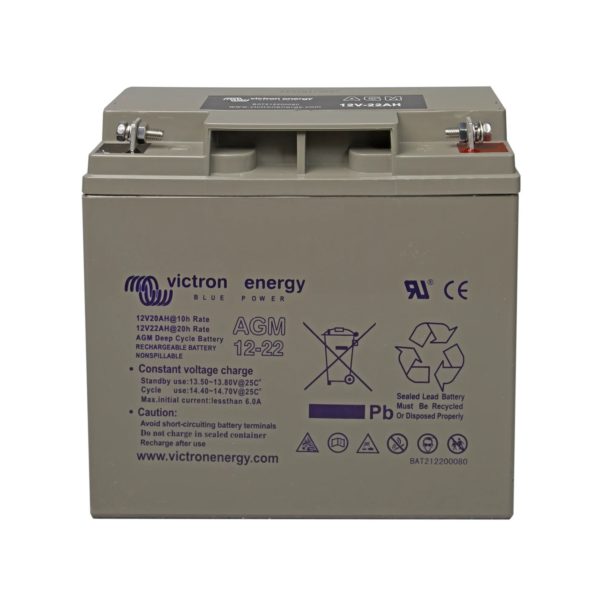 VoltaconSolar - BAT212200084 - 12V/22Ah AGM Deep Cycle Batt.