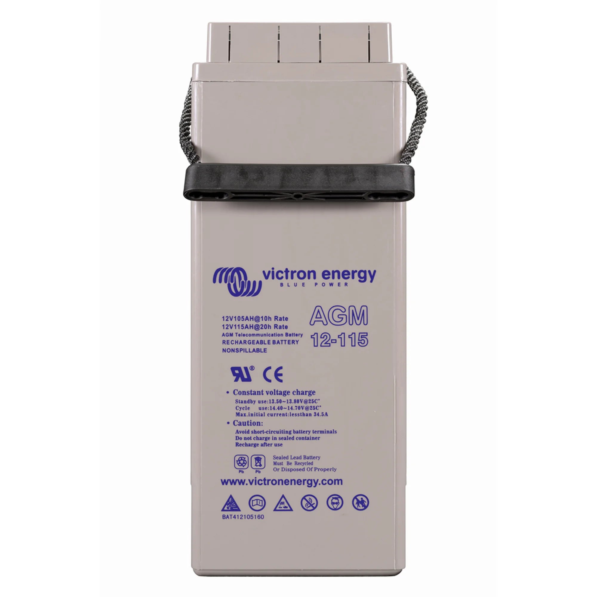 VoltaconSolar - BAT412105164 - 12V/115Ah AGM Telecomm Batt. (M8)