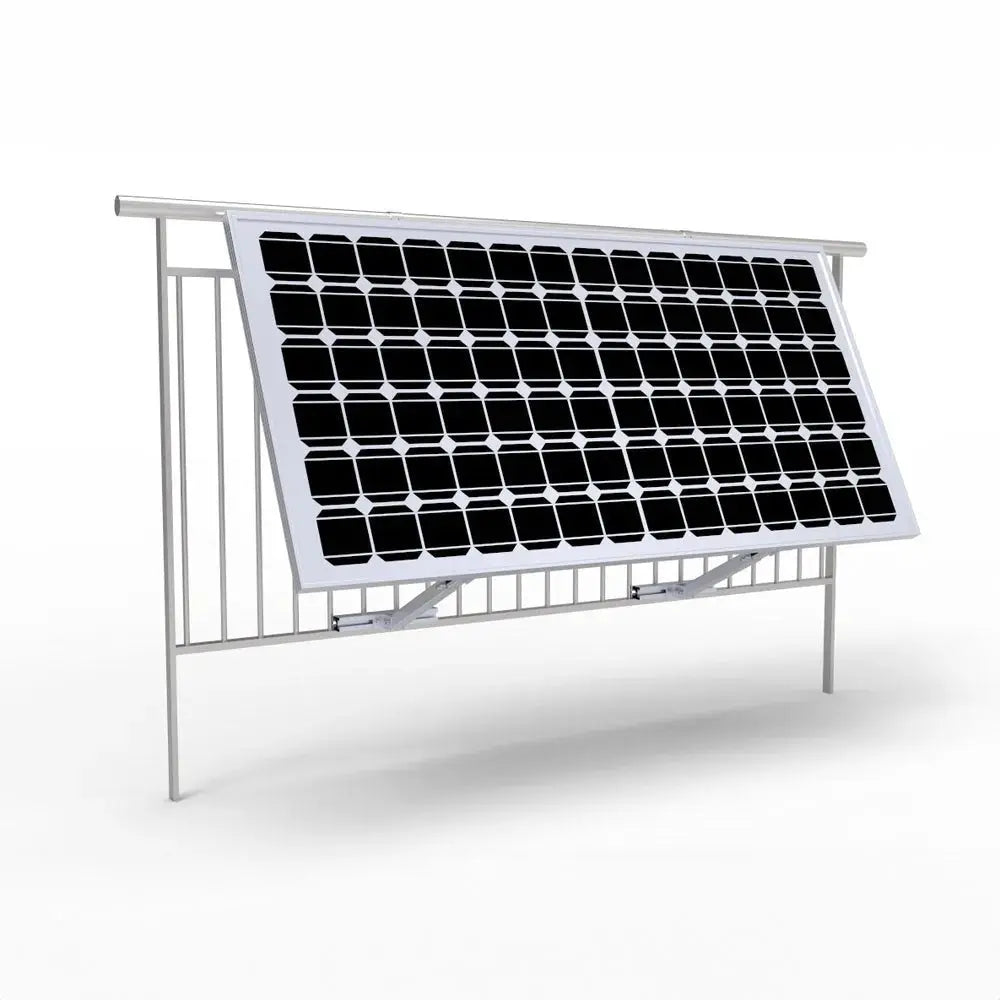 Adjustable Tilt Balcony Fence Mounting For Solar Panels Complete Kit 15-30Deg Voltacon