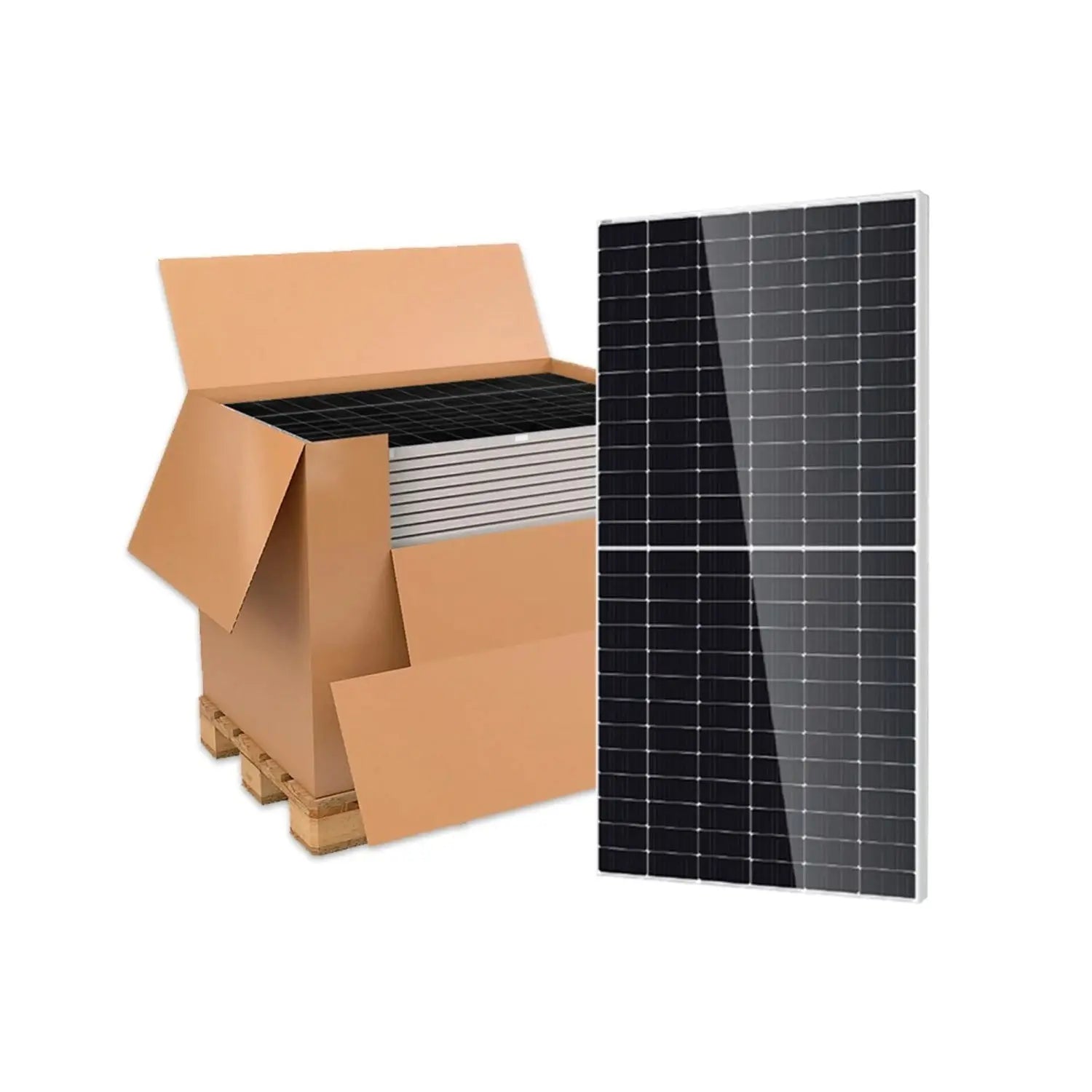Pallet 36x Elite 430Watt Solar Panels Bifacial Half-cut 23% Efficiency - Black ET Solar