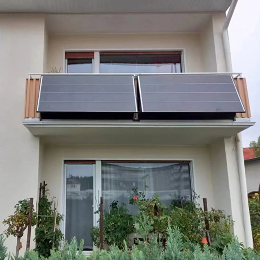 Adjustable Tilt Balcony Fence Mounting For Solar Panels Complete Kit 15-30Deg