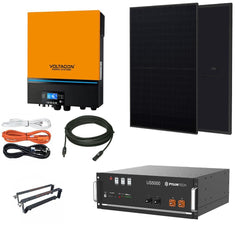 8kW Solar Off-Grid Kit US5000 Lithium Batteries 425Watt Panels - VoltaconSolar