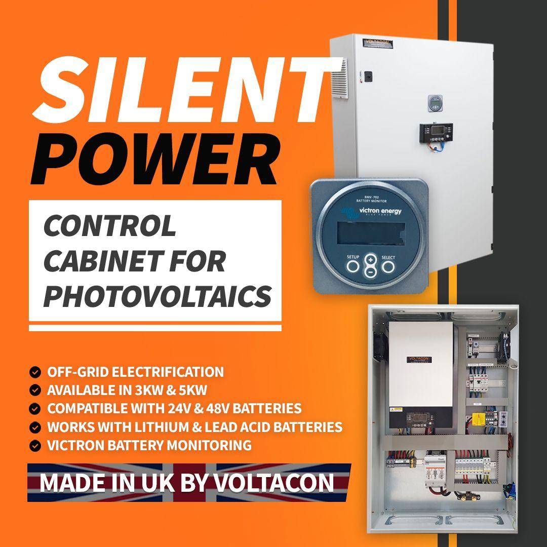 Silent Power 3024-S-P, Plug 'n' Play Photovoltaic Control Cabinet, Off Grid Inverter Charger Kit 3000Watt - VoltaconSolar