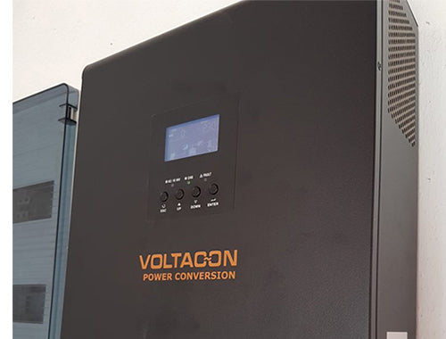 Solar off grid system 5kVA installed in retail shop in Greece
