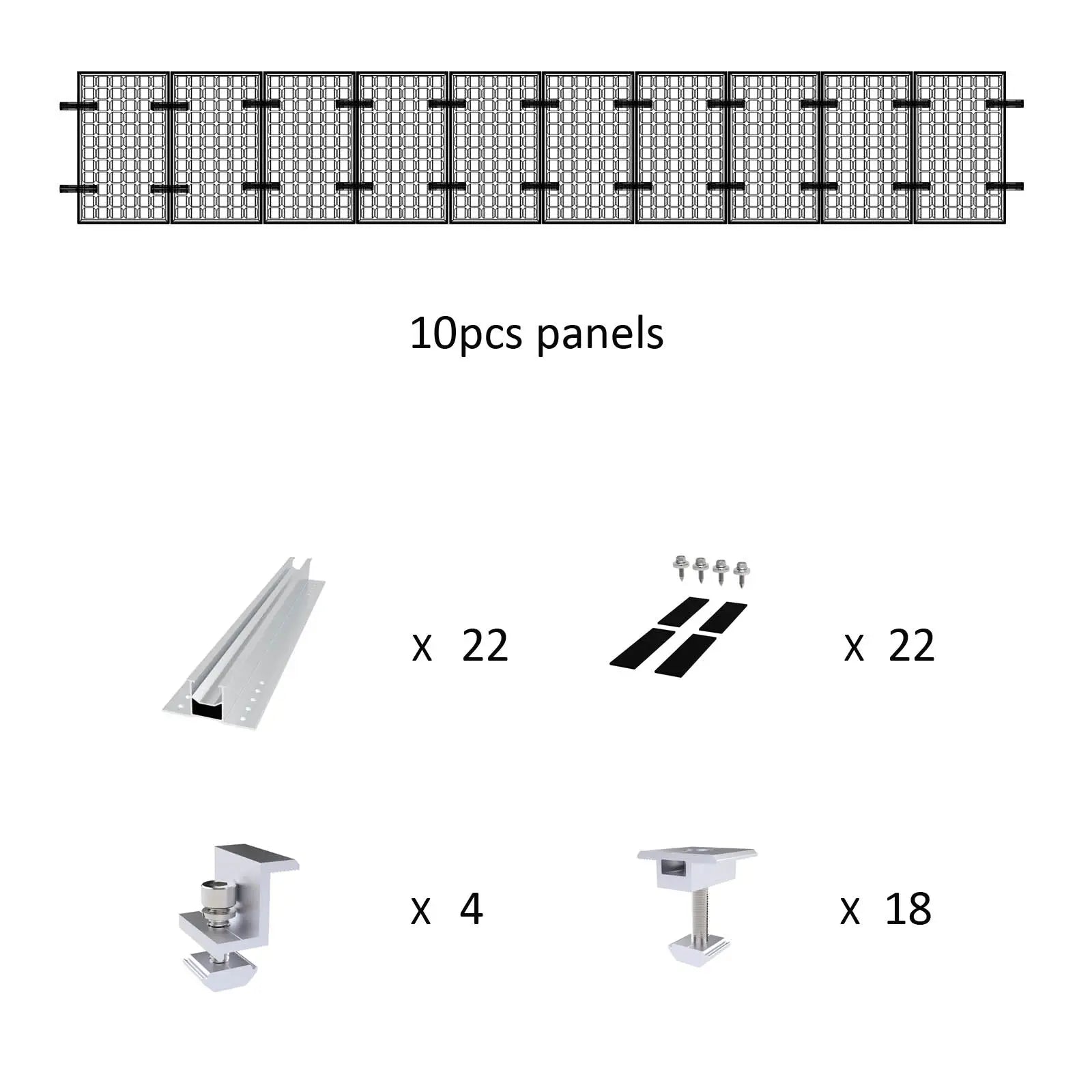 Solar Panel Ultimate Rail-less Mounting For Trapezoidal & Corrugate Metal Roof Voltacon