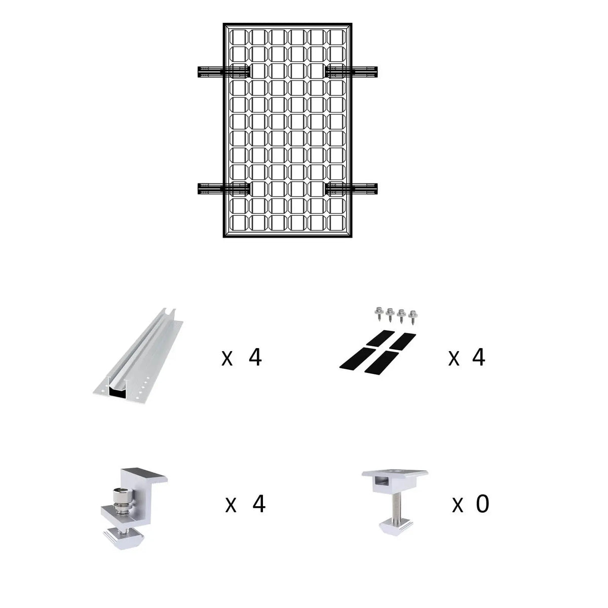 Solar Panel Ultimate Rail-less Mounting For Trapezoidal & Corrugate Metal Roof Voltacon