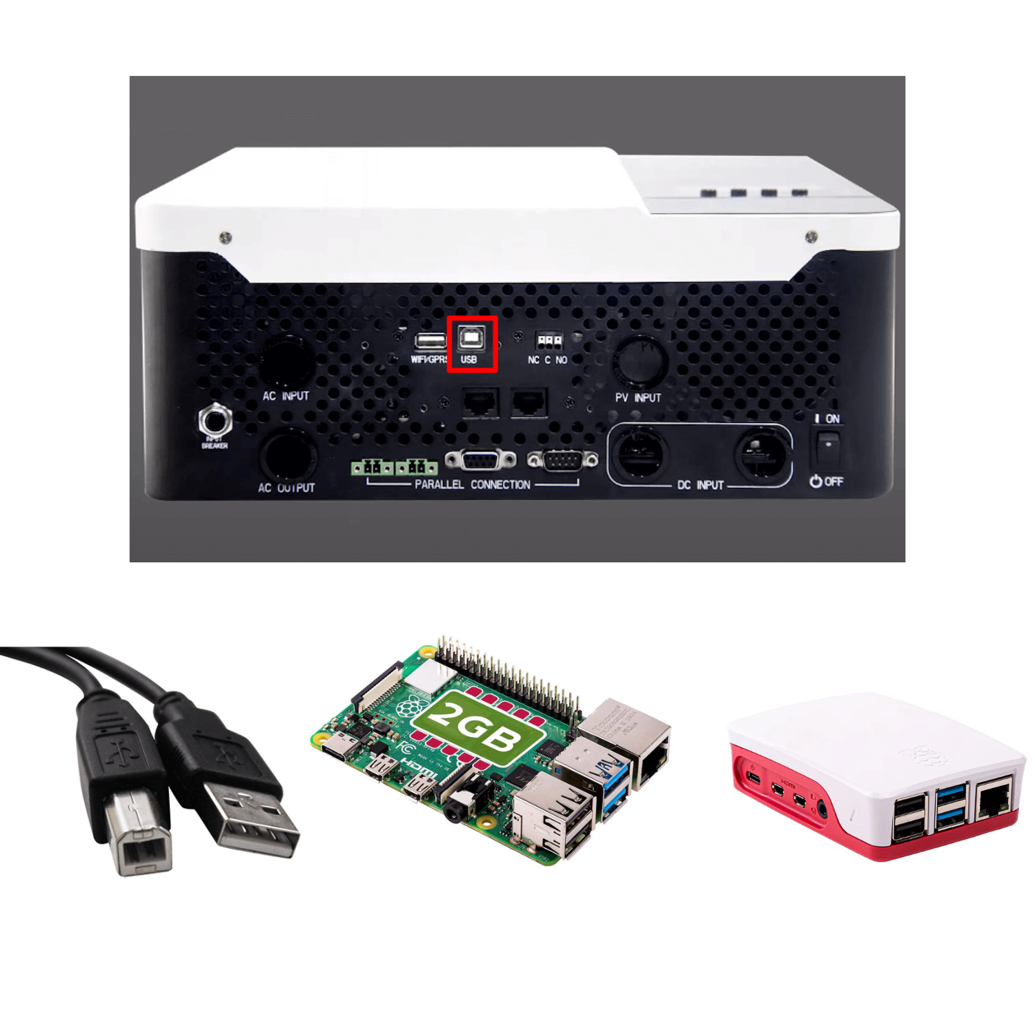 Growatt SPF Solar Off Grid Inverter Monitoring Solar Assistant Raspberry Pi4