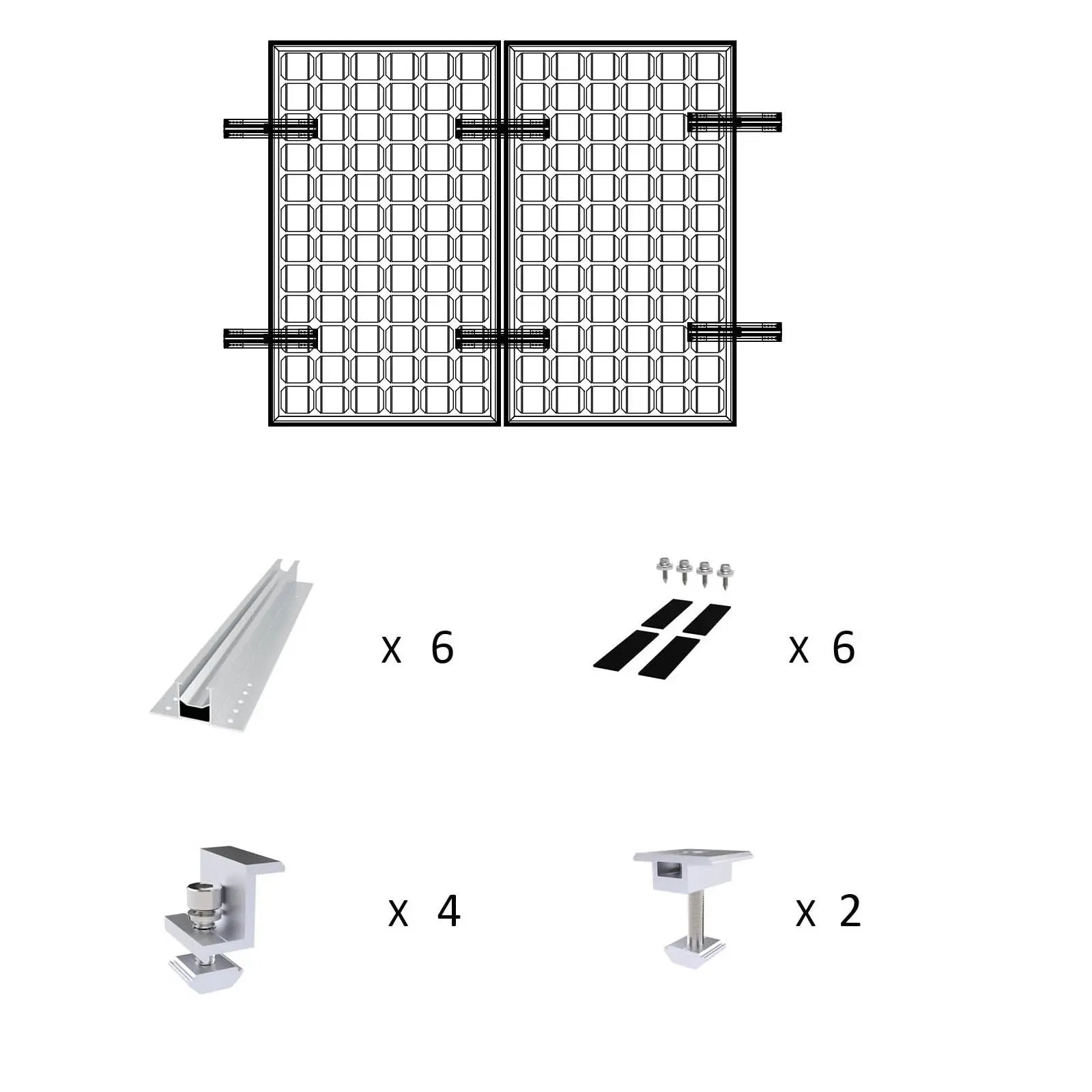 Solar Panel Ultimate Rail-less Mounting For Trapezoidal & Corrugate Metal Roof Voltacon