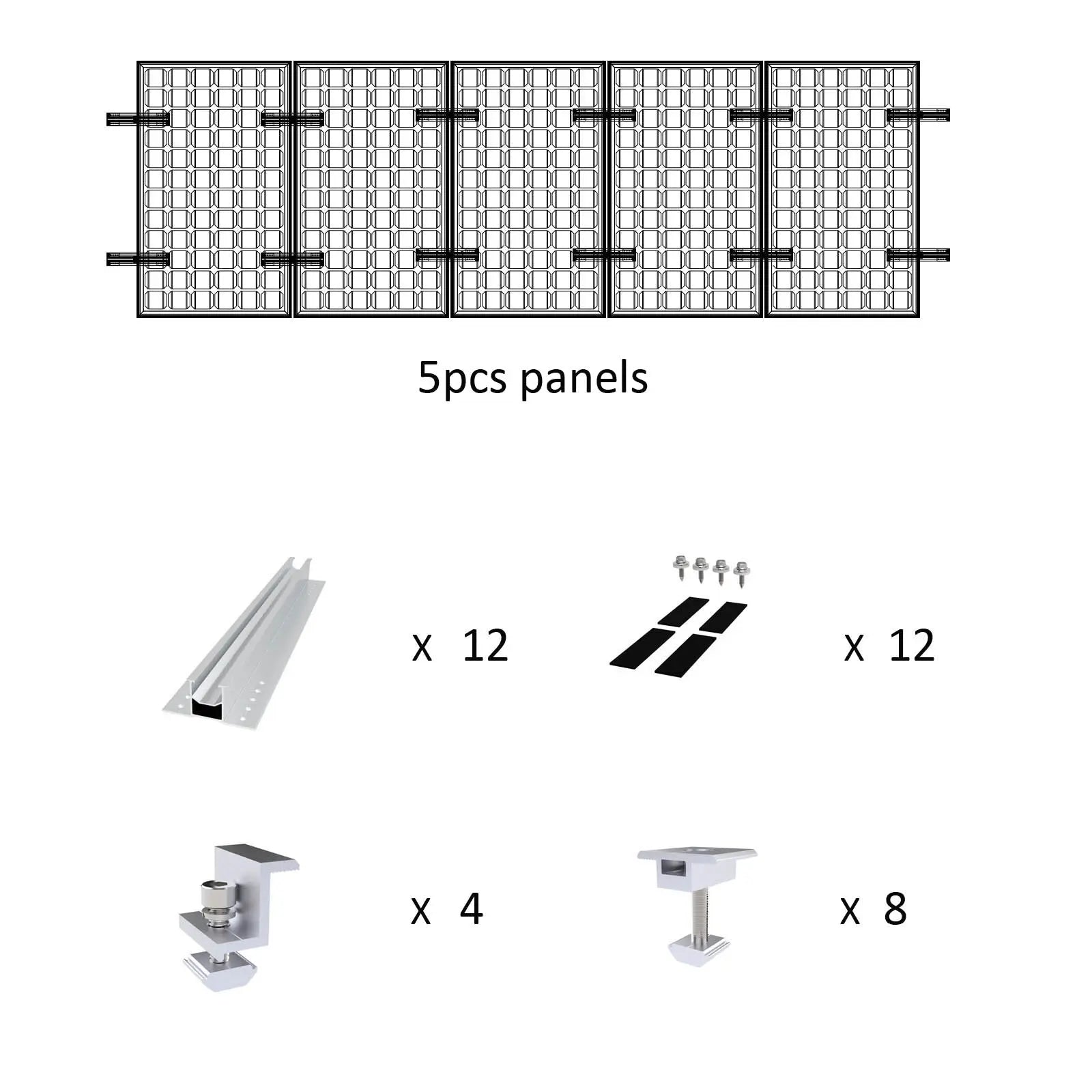 Solar Panel Ultimate Rail-less Mounting For Trapezoidal & Corrugate Metal Roof Voltacon
