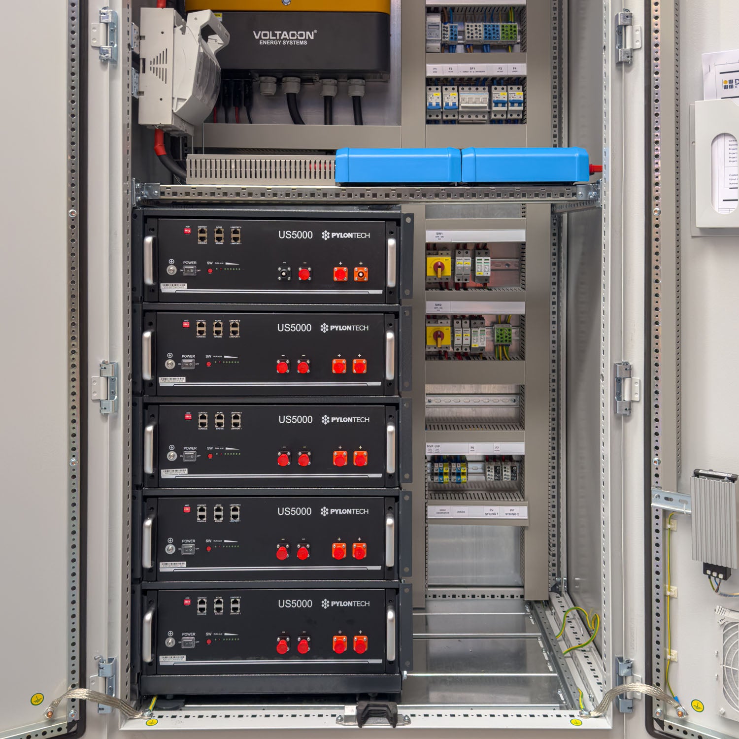 Voltacon 11kW Off Grid Power Cabinet 24kWh Pylontech Battery Storage BESS