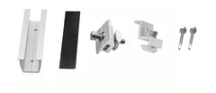 Mini Rail Solar Panel Mounting Kit U-Shape for Metal and Flat Roofs - Black Aluminium