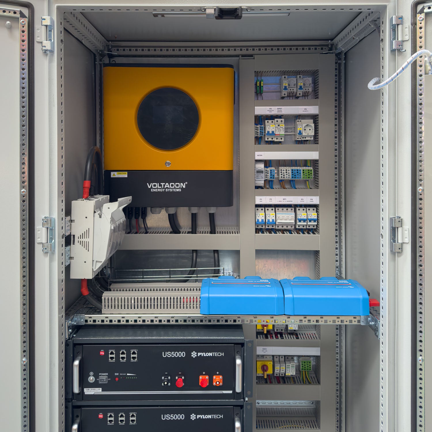 Voltacon 11kW Off Grid Power Cabinet 24kWh Pylontech Battery Storage BESS