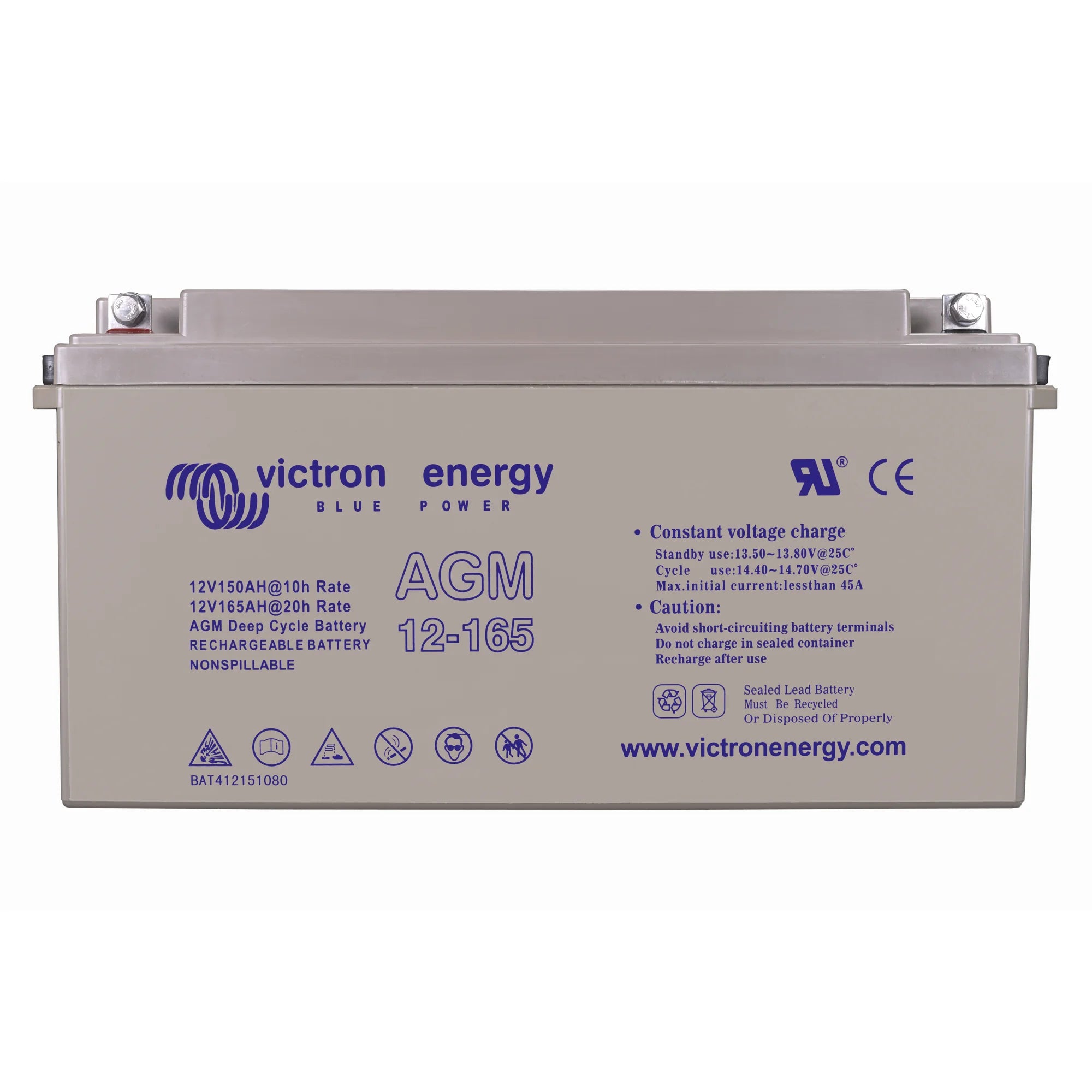 VoltaconSolar - BAT412151084 - 12V/165Ah AGM Deep Cycle Batt.