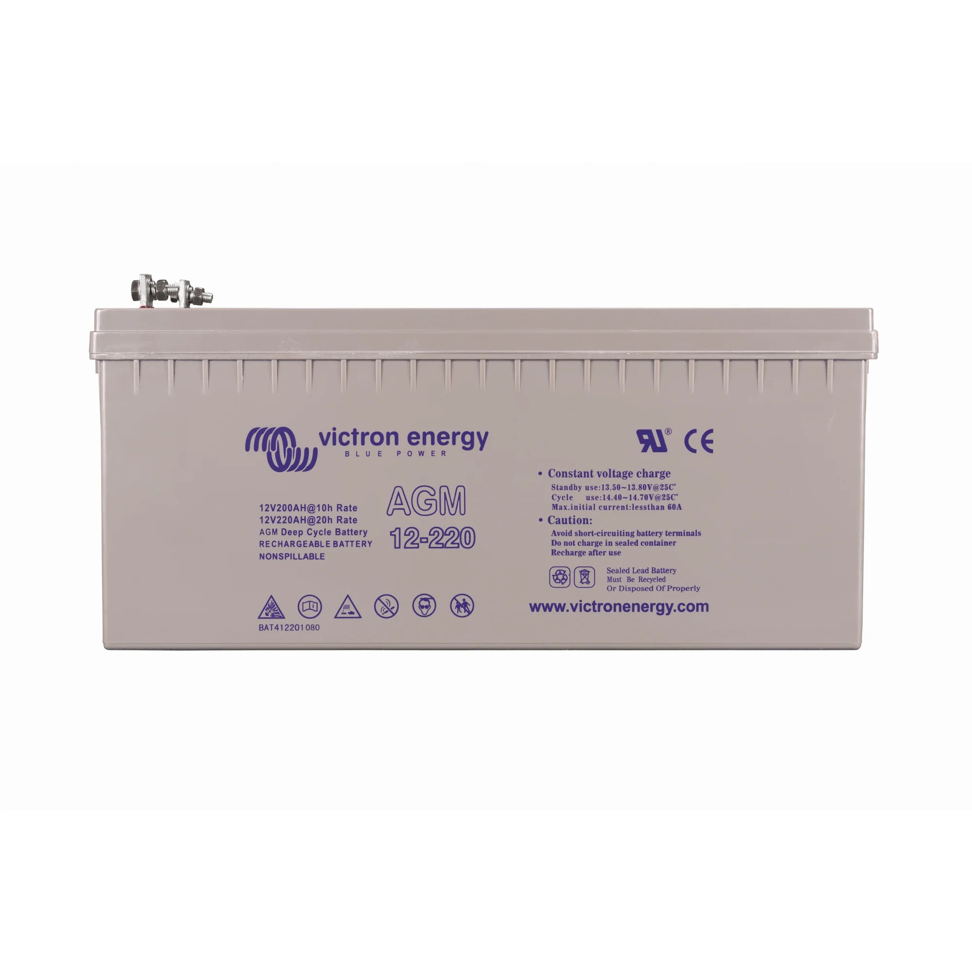 VoltaconSolar - BAT412201085 - 12V/220Ah AGM Deep Cycle Batt. (M8)