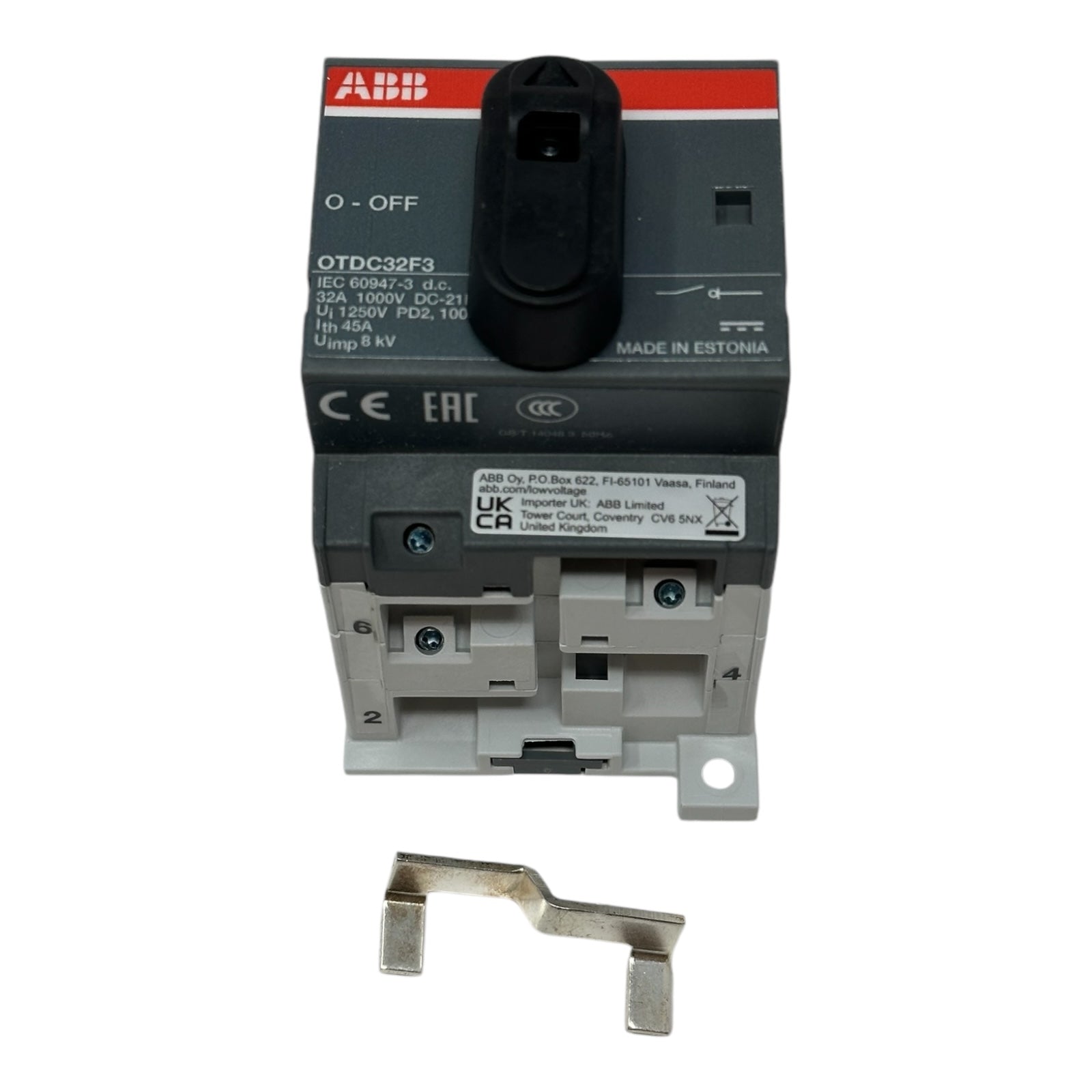 ABB DC Switch 1000V for Photovoltaics 32A 3-pole