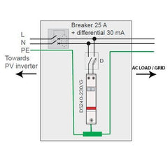 AC Surge Protection Device Type 2 Single Phase 230V Solar Inverter - VoltaconSolar