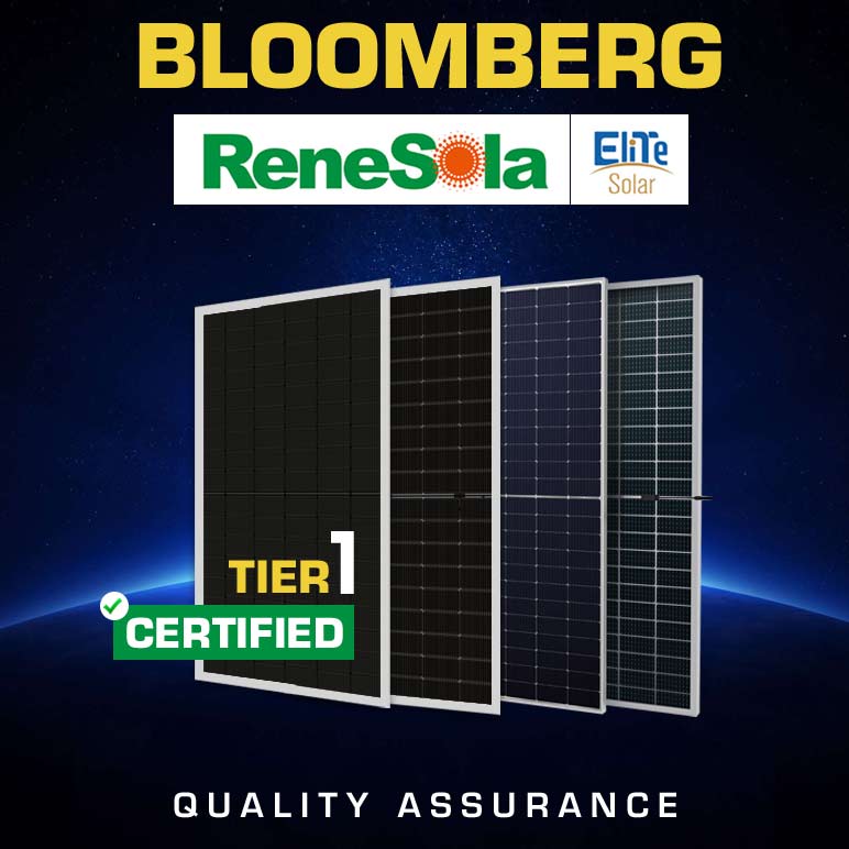 Elite Solar Panel 550Watt Bifacial 115W Back Side - 30 Year Perfromance Warranty