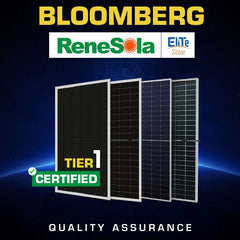 Elite Solar Panel 550Watt Bifacial 115W Back Side - 30 Year Perfromance Warranty