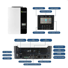 Growatt 5kW Off-Grid SPF5000-ES 48V Inverter / Charger 230vac - VoltaconSolar