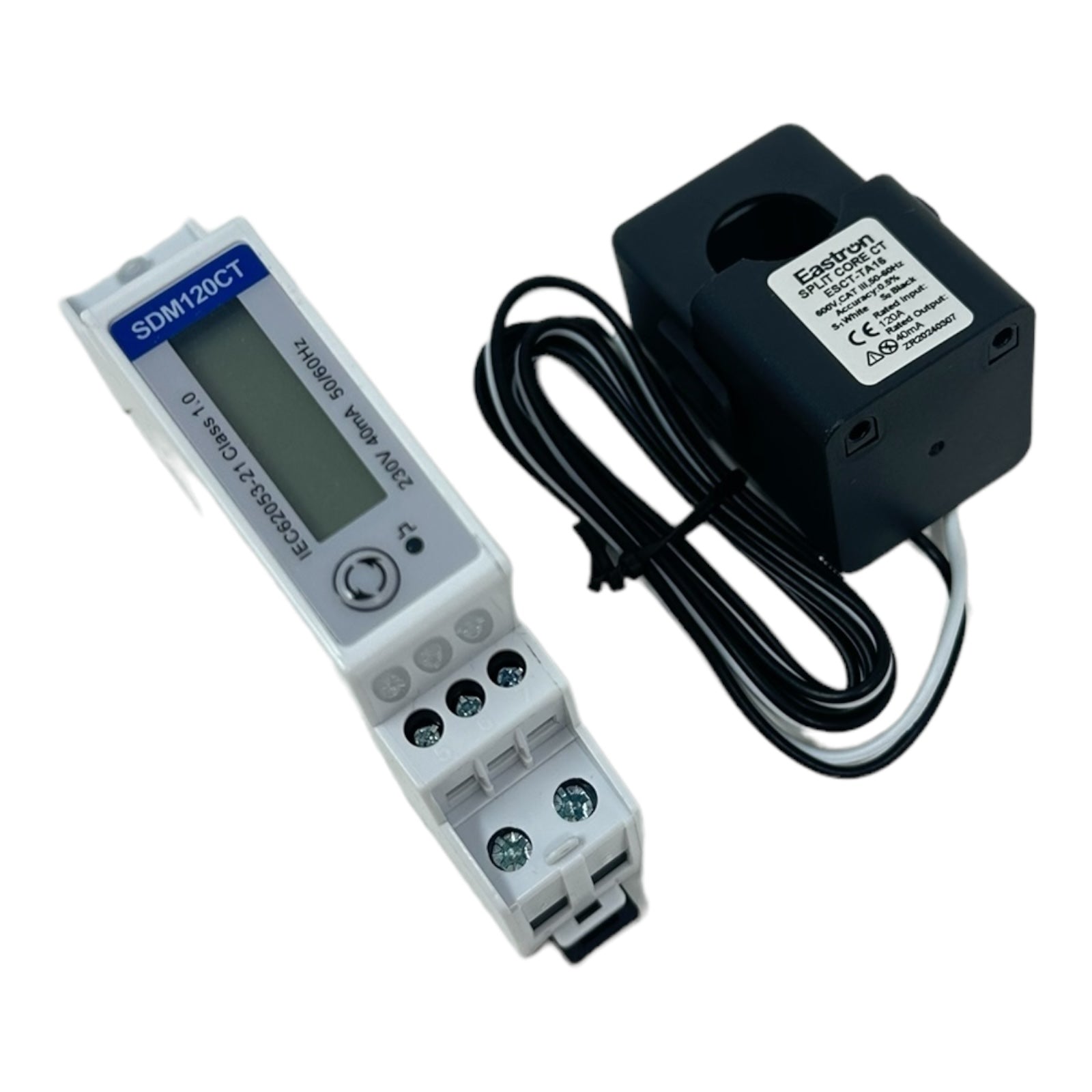 Single-phase Multifunction Din Rail Meter - SDM120CTM /40mA Modbus with CT-40mA