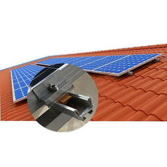 Landscape Orientation - Easy Plan Tile Roof Hooks With Rails For Solar Panels - VoltaconSolar