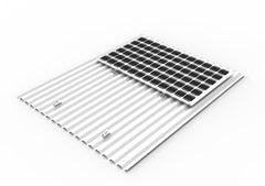 Mini Rail Solar Panel Mounting Kit U-Shape for Metal and Flat Roofs - Black Aluminium