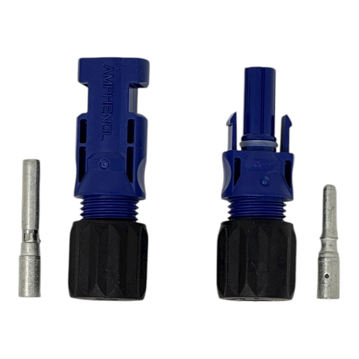 Solar Panel Connectors 10mm² Amphenol Pair WaterProof Male/Female Original Blue