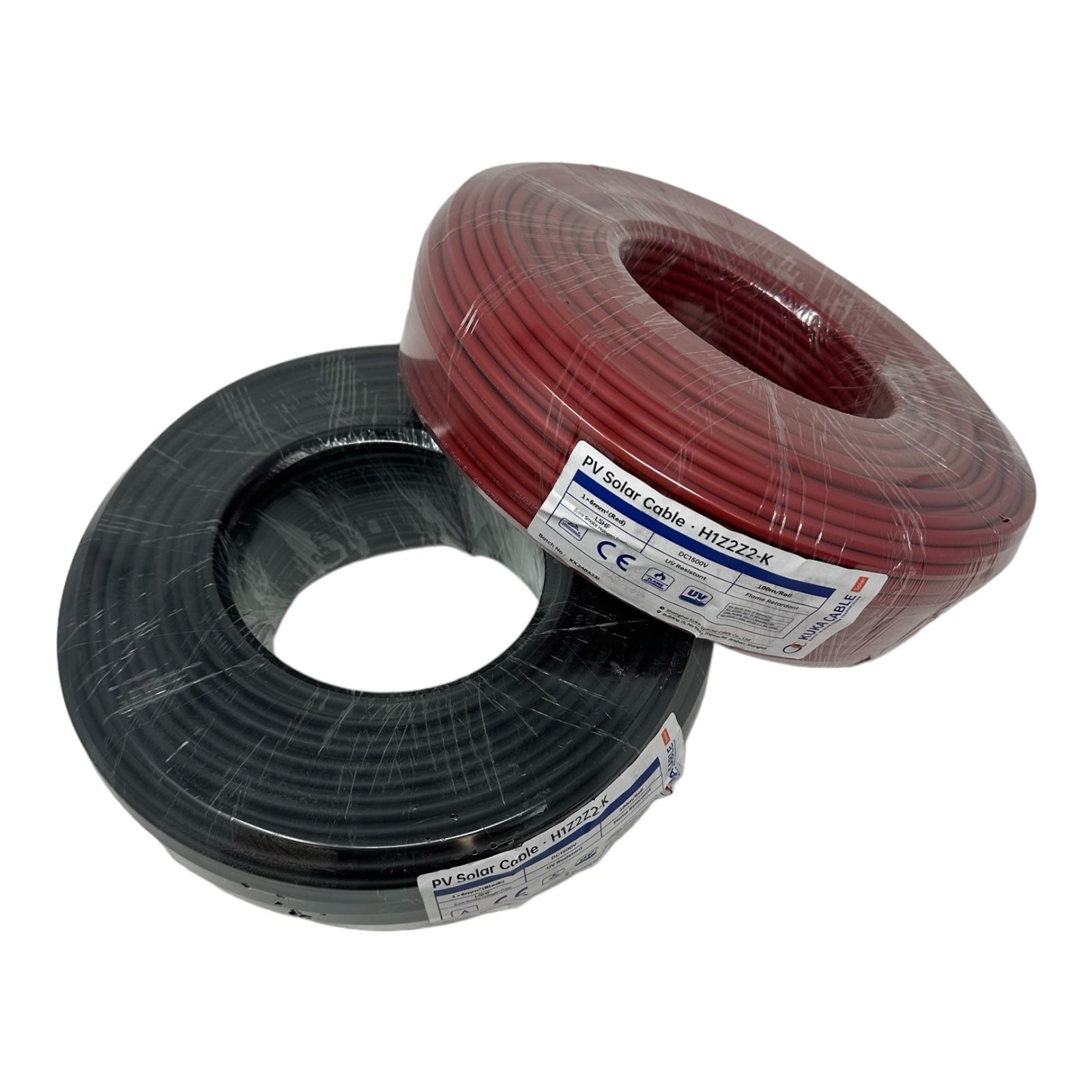 Solar Panel Cable 6mm² In Black. Double Insulation. 100m Drum TUV Certified