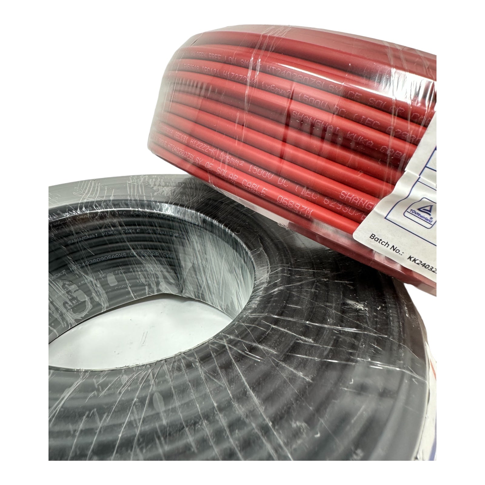 Solar Panel Cable 6mm² In Red. Double Insulation. 100m Drum. TUV Certified