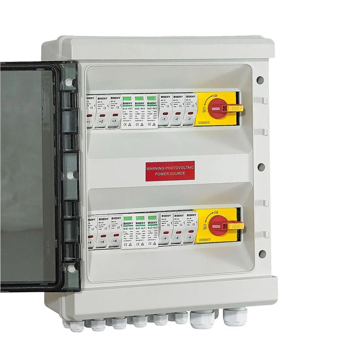 Solar PV Combiner Box 9 Ways In 3 Ways Out Surge Protection Fuses DC I ...