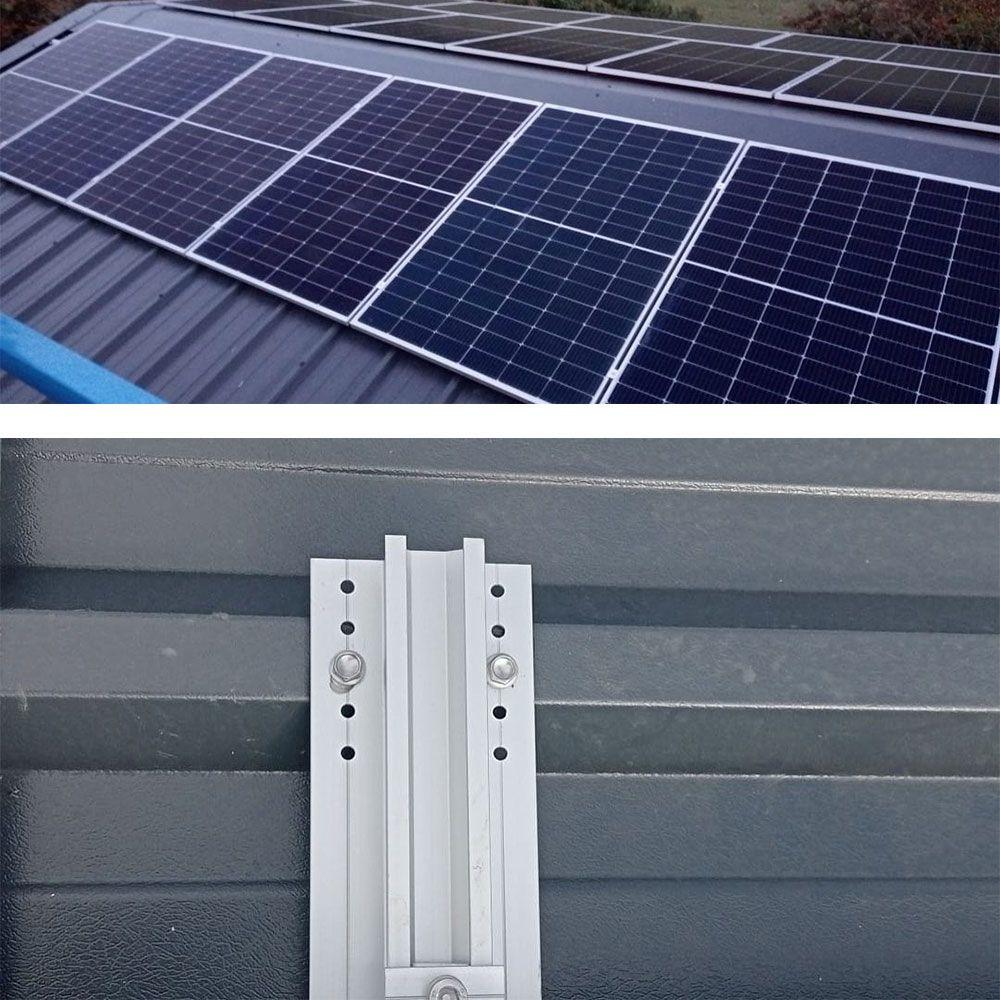Solar PV Panel Mounting Rail 400mm – Flat/Corrugated Metal Roof ...