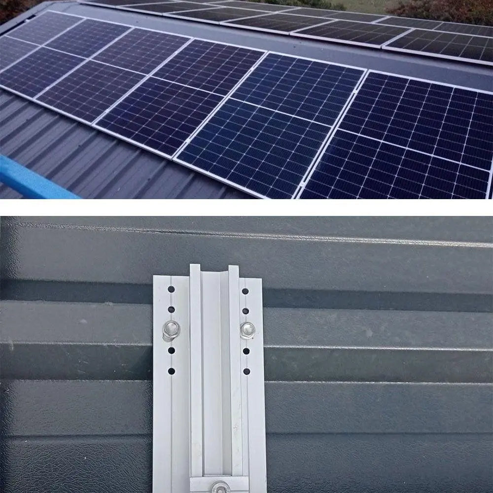 Solar PV Panel Mounting Rail 400mm – Flat/Corrugated Metal Roof ...