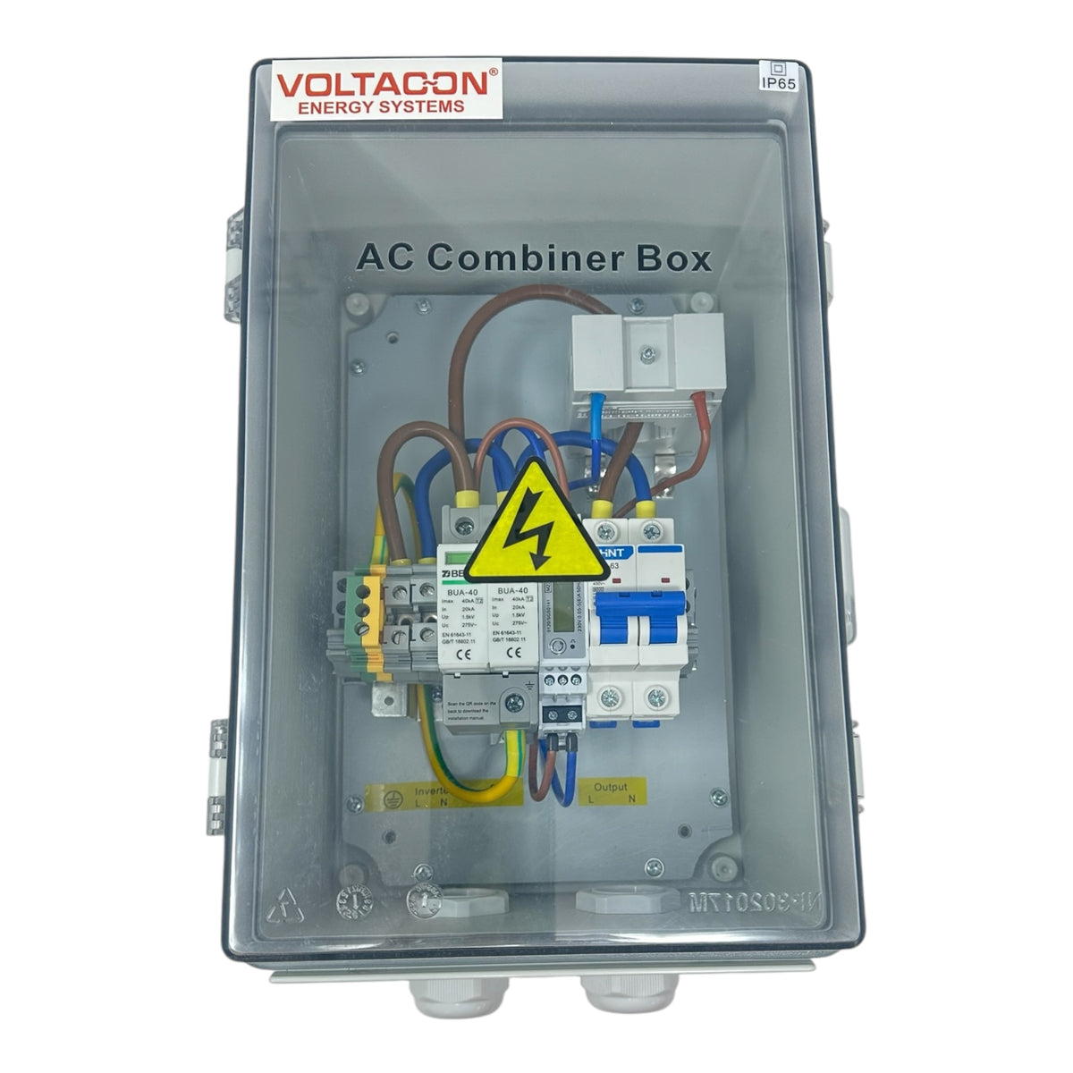 AC Combiner Box For 8kW And 11kW Solar Inverters AC Output 240Vac With Meter