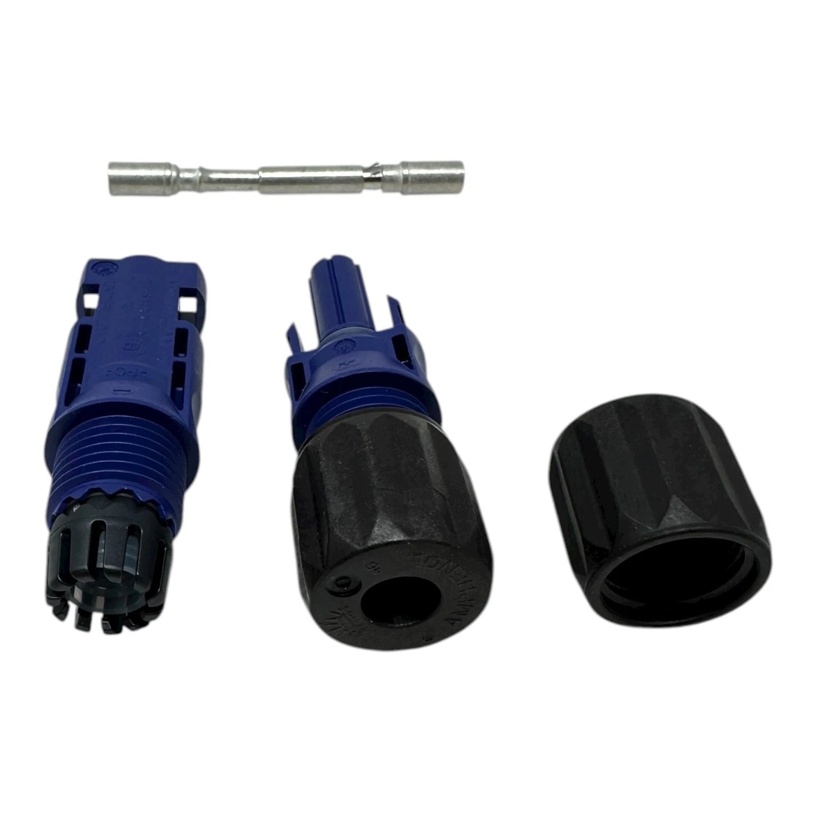 Solar Panel Connectors 10mm² Amphenol Pair WaterProof Male/Female Original Blue