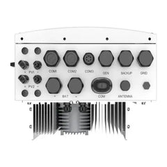 Solis S6-EH1P10K-L-PLUS 10kW single phase hybrid inverter, white wall-mounted unit with 7-inch LCD screen
