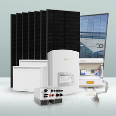Solis 3.6kW Hybrid Solar Kit 5.12kWh Lithium Battery with 6 JA Solar Panels IP65