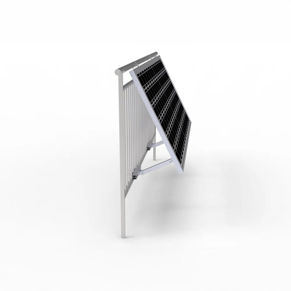 Adjustable Tilt Balcony Fence Mounting For Solar Panels Complete Kit 15-30Deg