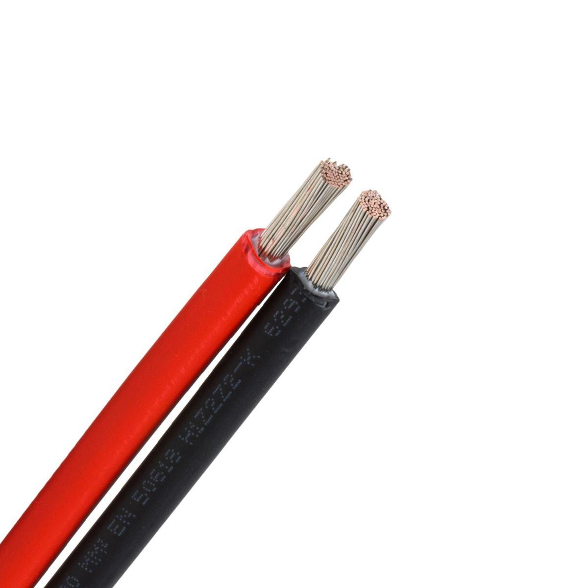10m to 100m Solar PV Cable 10mm². Pair of Red and Black - VoltaconSolar