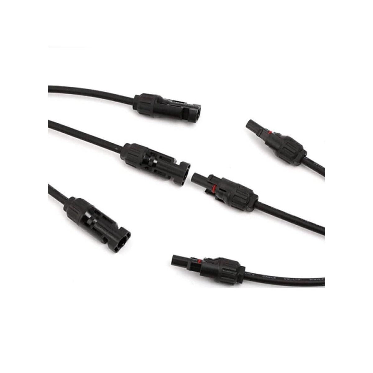 1x Pair of Y-Branch Splitter PV Solar Panel Cable 3-Way In 1-Way Out Distributor - VoltaconSolar
