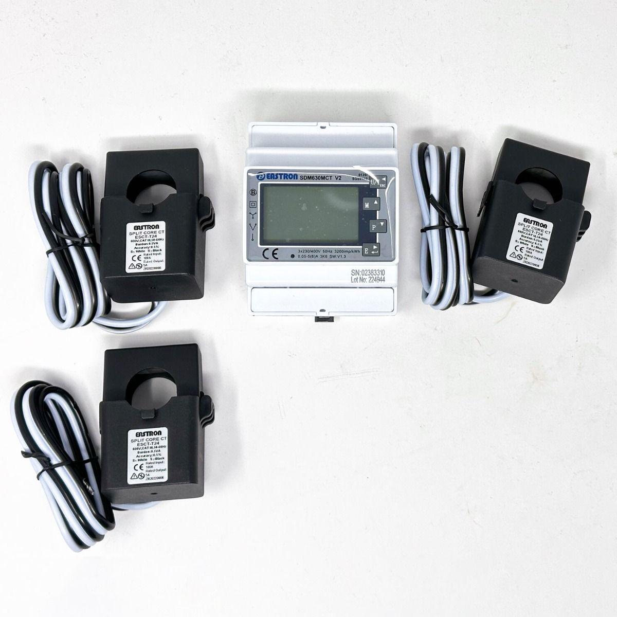 Eastron Energy Meter With Current Sensor (CT) Clamp Single And Three Phase SDM630MCT - VoltaconSolar