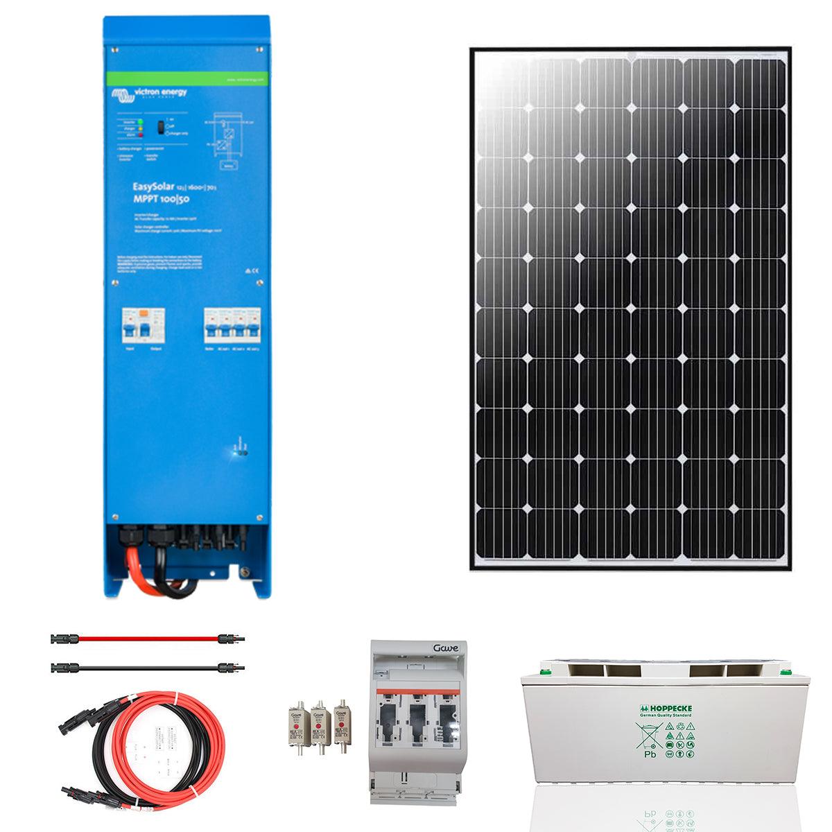 Mobile Power Station 1600W Victron Easy Solar AGM Leisure Batteries & Panels - VoltaconSolar
