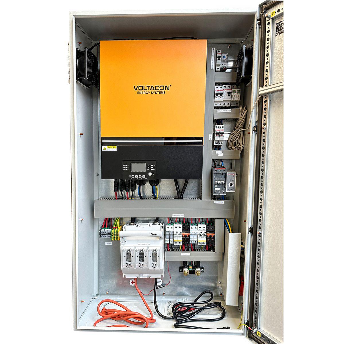 Silent Power Control Cabinet 11kW Off Grid Inverter 48V Plug N' Play - VoltaconSolar