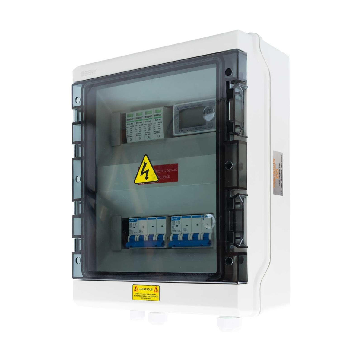 Three Phase Ac Protection Enclosure 15kW, Surge Protection & Energy Meter Eastron V2 - VoltaconSolar